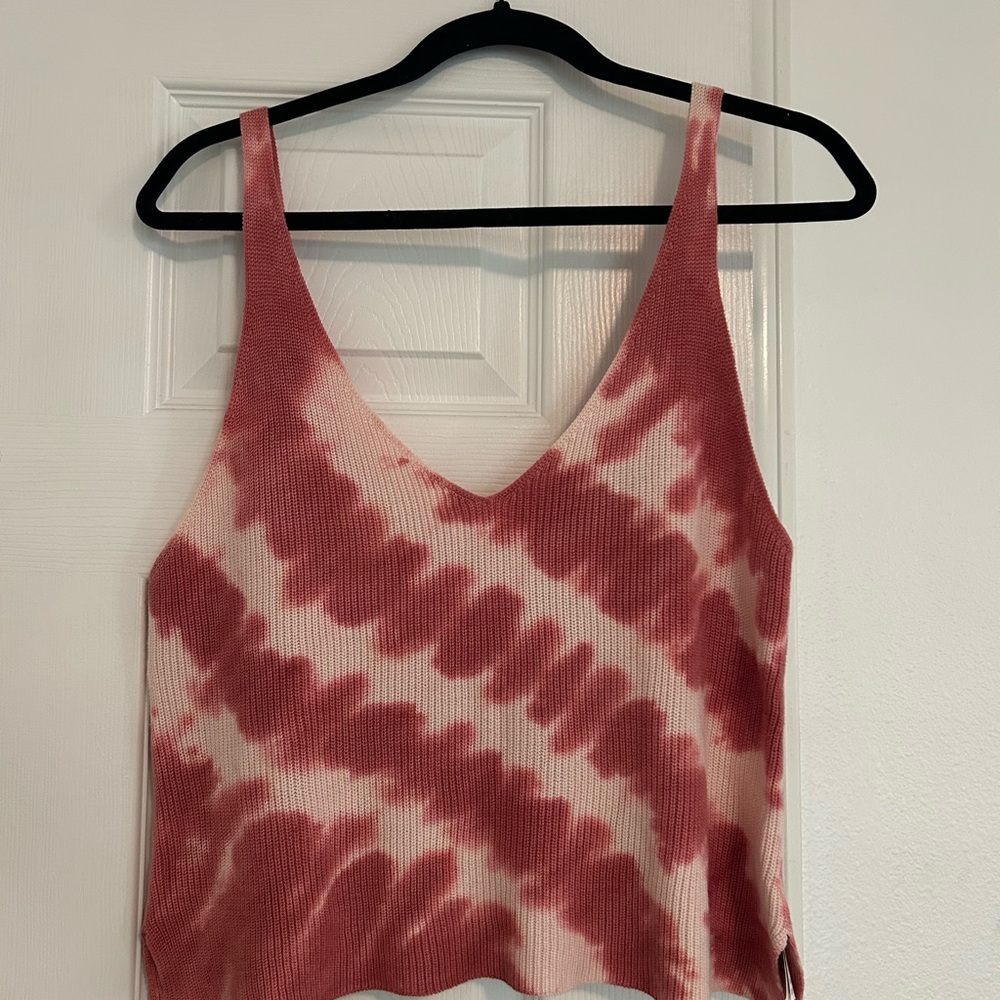 Forever 21 Pink Tie-Dye Knit Tank Top